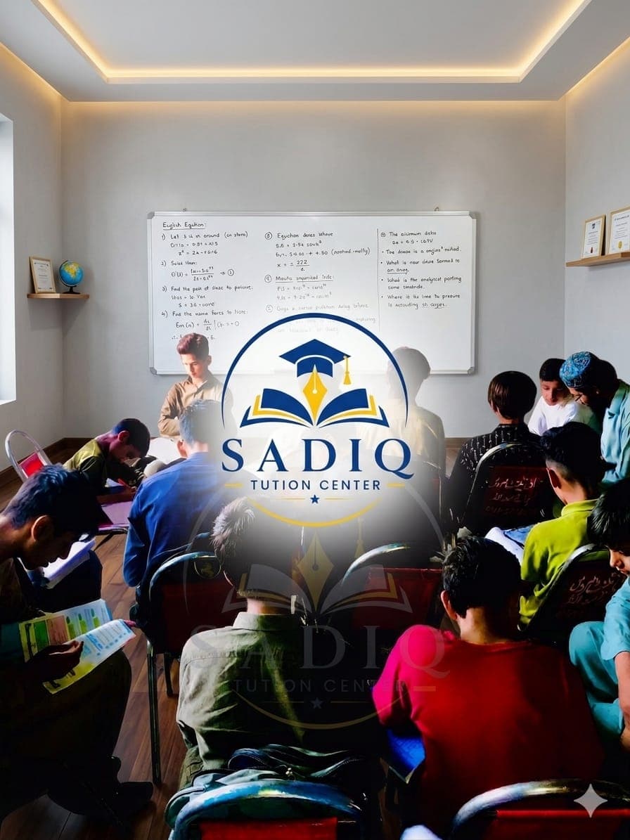 Students studying at Sadiq Tuition Center